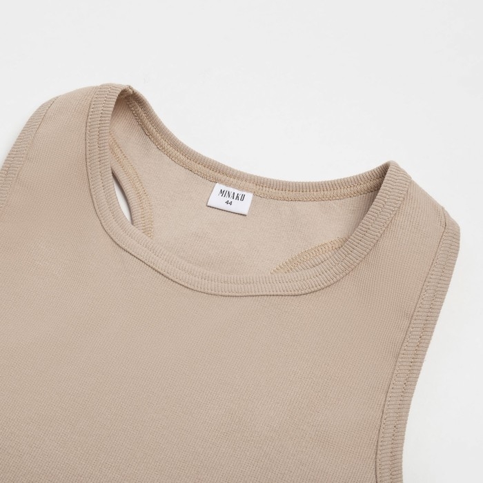 Топ женский MINAKU: Basic line цвет бежевый, р-р 42