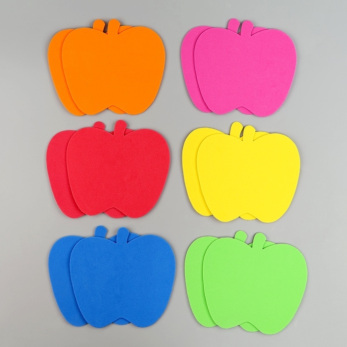 Набор фигурок из EVA "Яблоко", 12 шт, цвет МИКС