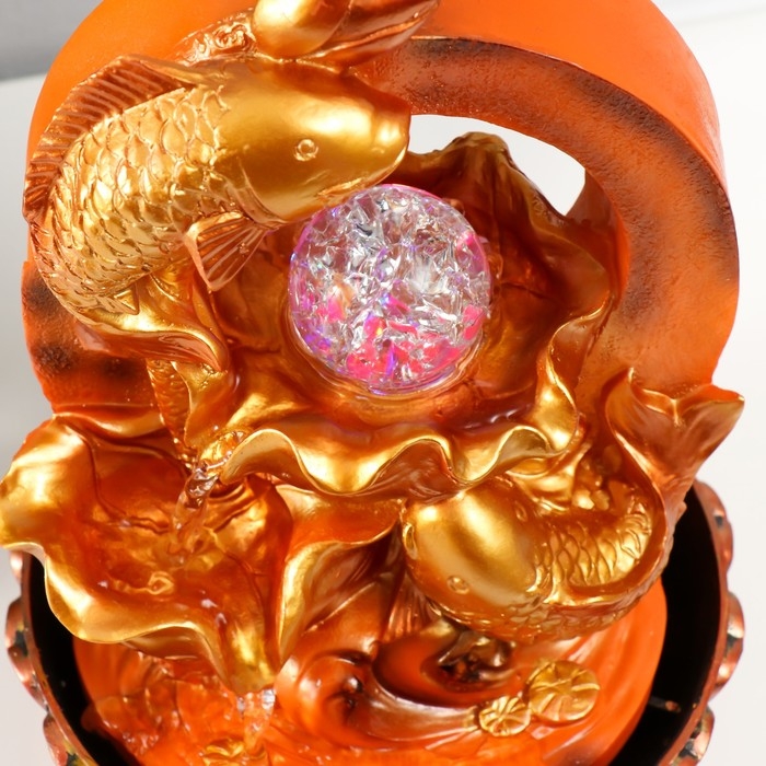 Фонтан настольный с подсветкой Фонтан настольный с подсветкой "Золотые карпы" 20х20х27 см