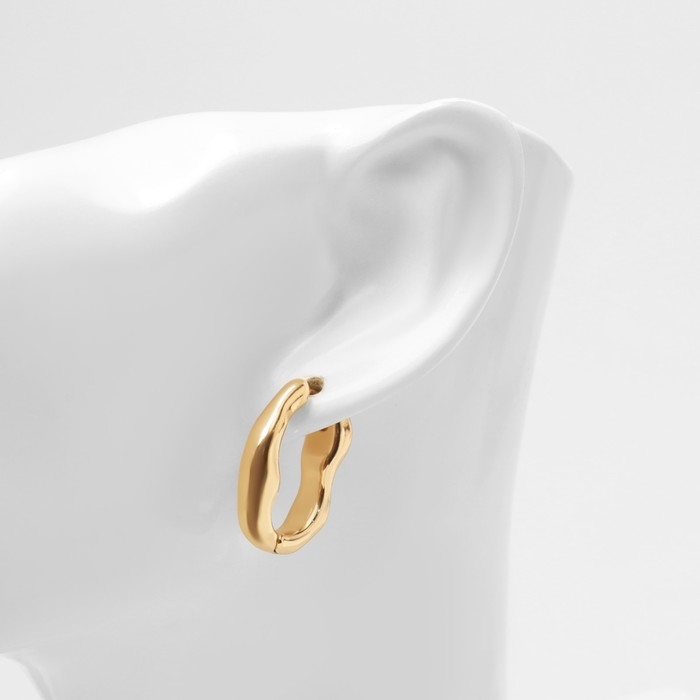 Серьги металл &laquo;Богема&raquo; волны, цвет золото