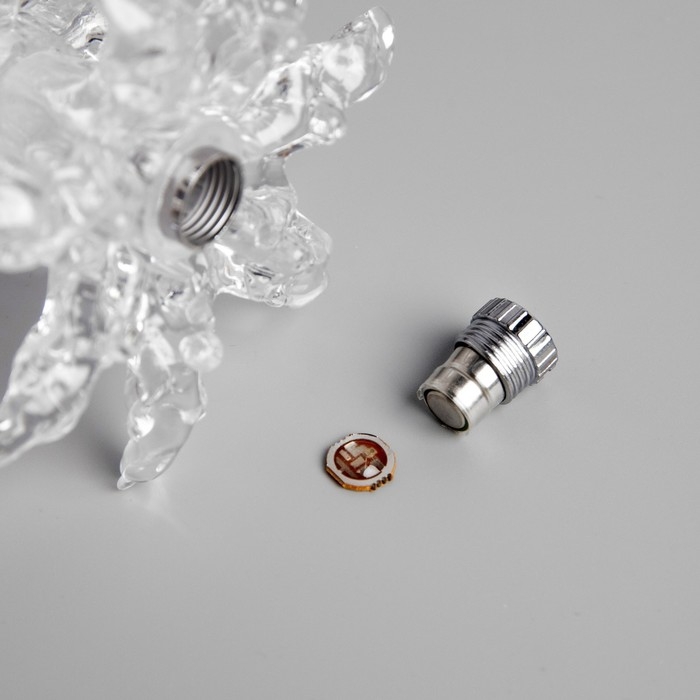 Ёлочная игрушка &laquo;Хрустальная ёлочка&raquo; 12 см, от батареек, свечение мульти (RGB)