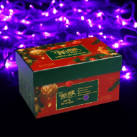 Гирлянда &laquo;Нить&raquo; 10 м, IP44, белая нить, 100 LED, свечение фиолетовое, 8 режимов, 220 В