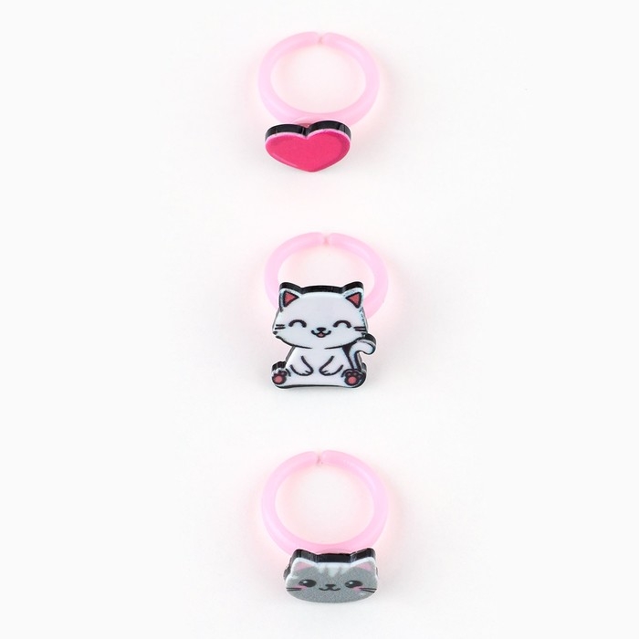 Кольцо 3 шт с тату «Будь самой красивой» 8 х 12 см Кольцо 3 шт с тату «Будь самой красивой» 8 х 12 см