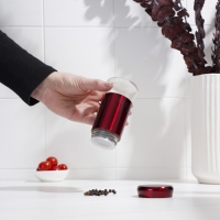 Солонка стеклянная &laquo;Стиль&raquo;, 150 мл, 5,5&times;8 см, цвет красный