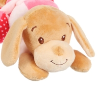 Растяжка - спираль с игрушками дуга на коляску / кроватку для малышей 0+ &laquo;Собачка Кути&raquo;, розовая, Крошка Я 3489