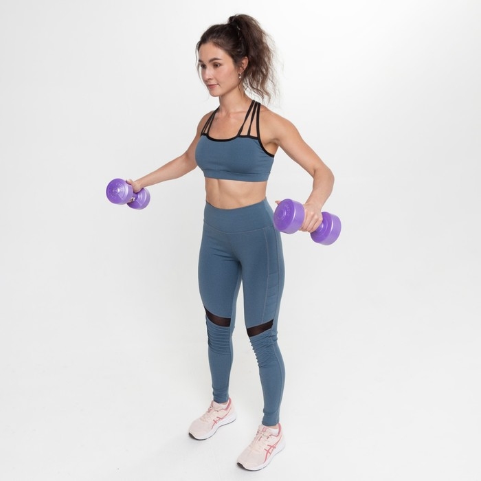 Леггинсы женские спортивные, цвет голубой, размер 50 (XL)