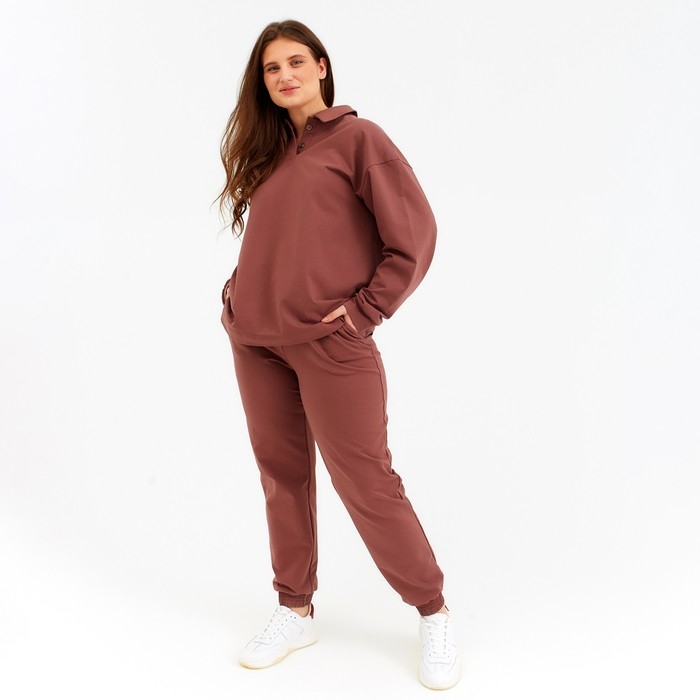 Костюм женский (джемпер, брюки) MINAKU: Casual Collection цвет шоколадный, размер 48 Костюм женский (джемпер, брюки) MINAKU: Casual Collection цвет шоколадный, размер 48