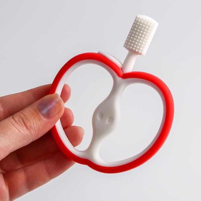 Прорезыватель силиконовый, массажер &laquo;Яблочко&raquo;, цвет МИКС, Крошка Я