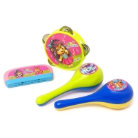 Набор музыкальных инструментов &laquo;Пой со мной&raquo;: бубен, 2 маракаса, губная гармошка, МИКС