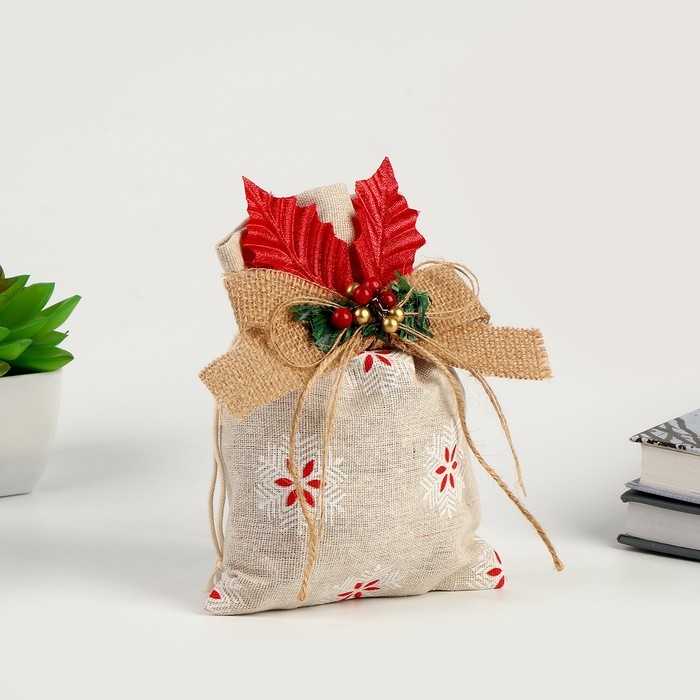 Мешок для подарков «Новый год», цвета МИКС Мешок для подарков «Новый год», цвета МИКС