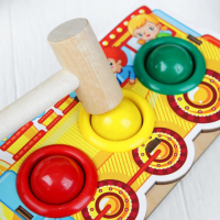 Стучалка-сортер «Паровоз», с молотком, МИКС, шарики: 3 см Стучалка-сортер «Паровоз», с молотком, МИКС, шарики: 3 см