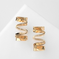 Серьги металл &laquo;Богема&raquo; спираль, цвет золото