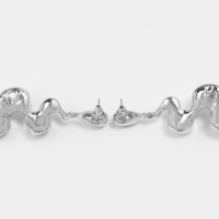 Серьги металл &laquo;Блеск&raquo; волна мини, цвет серебро