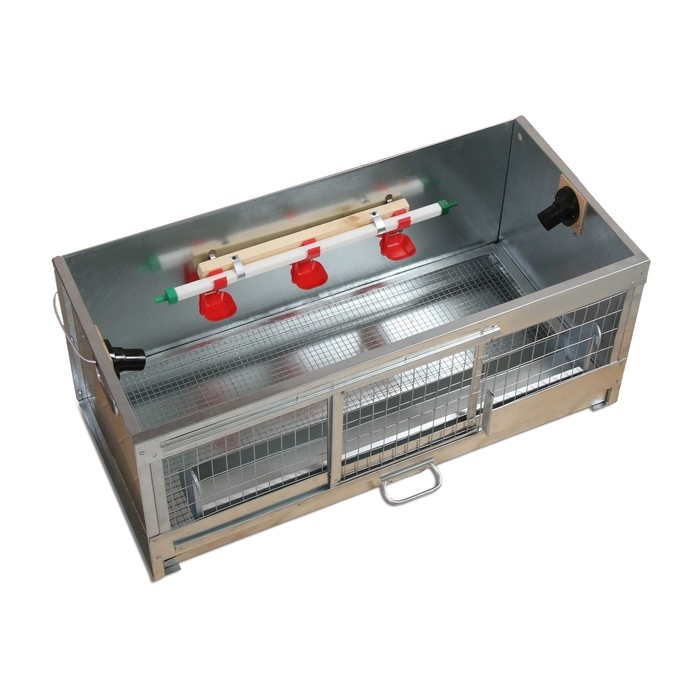 Брудер для цыплят, 100 × 40 × 45 см, с поддоном, кормушкой и поилкой, металлический Брудер для цыплят, 100 × 40 × 45 см, с поддоном, кормушкой и поилкой, металлический