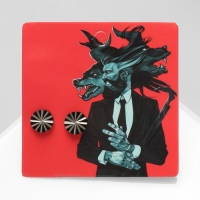 Серьги &laquo;Пусеты&raquo; стальные, грани, цвет чёрный