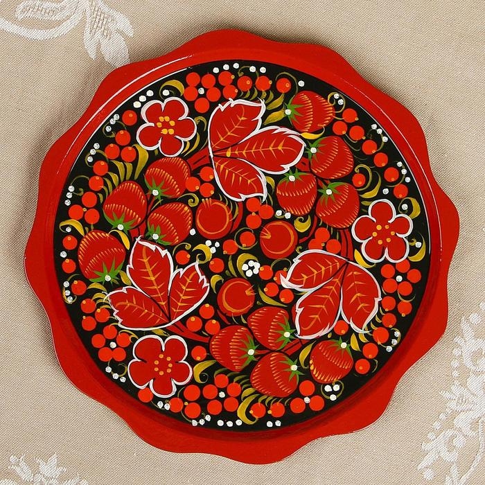 Тарелка &laquo;Фруктовая&raquo;,  D=23 см,  хохлома, микс