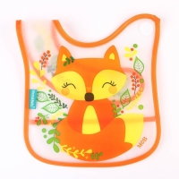 Нагрудник для кормления «Лисичка Соня» непромокаемый на липучке, с карманом Нагрудник для кормления «Лисичка Соня» непромокаемый на липучке, с карманом