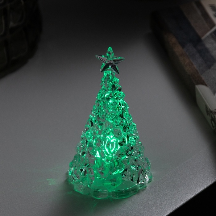 Фигура световая «Елочка» 10х6 см, от батареек 3хAG13 (в комплекте), свечение RGB Фигура световая «Елочка» 10х6 см, от батареек 3хAG13 (в комплекте), свечение RGB