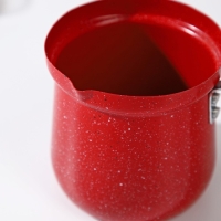 Турка для кофе Доляна &laquo;Мрамор рэд&raquo;, 800 мл, d=10 см, антипригарное покрытие, индукция, красная