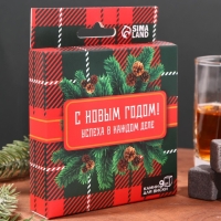 Новый год. Новогодний набор камней для виски &laquo;Успеха в каждом деле&raquo;, 9 шт