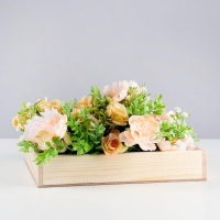 Кашпо деревянное с фигурной ручкой 27,5х20х5 см, цвет натуральный Кашпо деревянное с фигурной ручкой 27,5х20х5 см, цвет натуральный