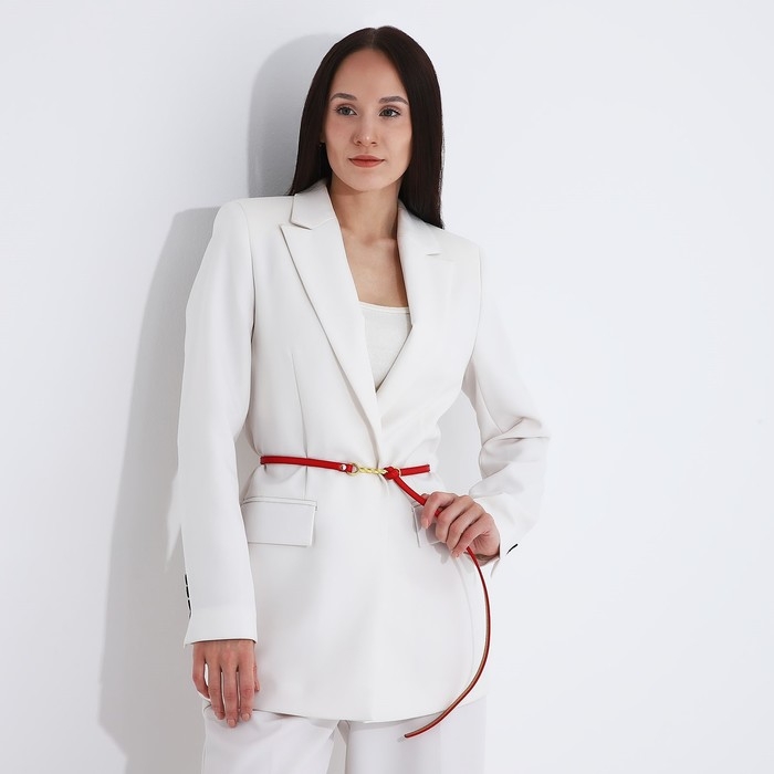 Ремень женский, ширина 1 см, пряжка металл, цвет красный Ремень женский, ширина 1 см, пряжка металл, цвет красный