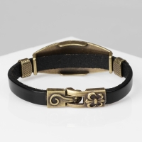 Браслет унисекс «Атлант» скорпион, цвет чёрный с чернёным золотом, 22 см Браслет унисекс «Атлант» скорпион, цвет чёрный с чернёным золотом, 22 см