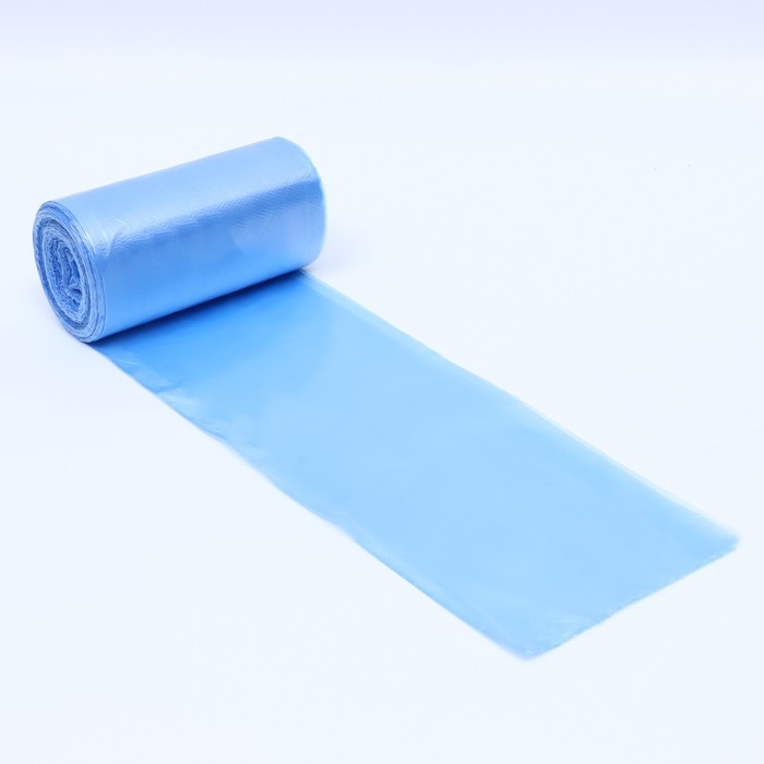 Мешки для мусора в рулоне "UpakLand" 60 л, голубые,ПНД, толщина 8 мкм, 50 шт