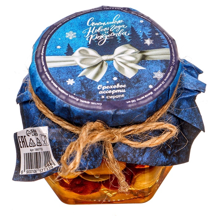 Ореховое ассорти в сосновом сиропе "С Новым годом!", варенье, 100 мл