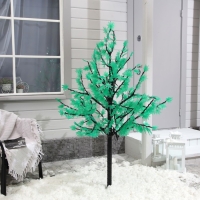 Светодиодное дерево &laquo;Зелёный клён&raquo; 1.5 м, 600 LED, постоянное свечение, 220 В, свечение белое