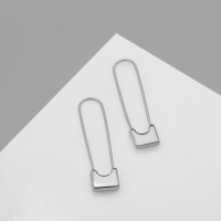 Серьги металл &laquo;Булавки&raquo; классика, цвет серебро