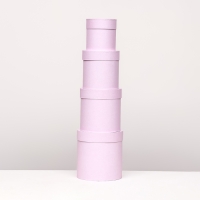 Набор шляпных коробок  4 в 1 "Нежно-розовый", 20 &times; 20 ‒13 &times; 13 см