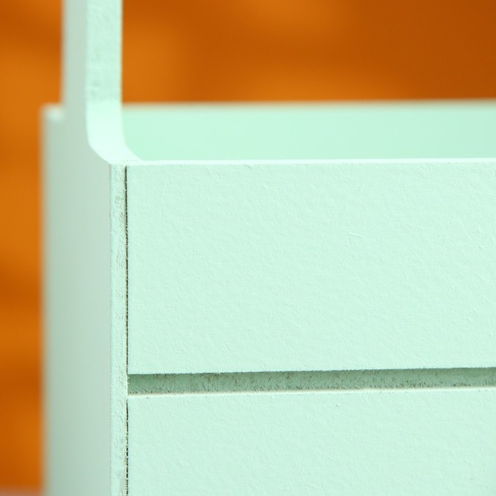 Ящик - кашпо деревянный 25х15х30 "Любимой Маме" Оливковый