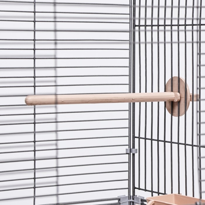 Клетка для птиц "Пижон" №101-Б, разборная, 42 х 30 х 65см (укомплект.) бежевая