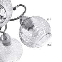 Люстра "Тереза" 5х40Вт Е27 Хром, черный хром 55х55х21см