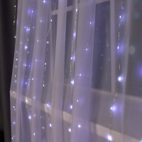 Гирлянда «Занавес» 2 × 3 м роса, IP20, серебристая нить, 450 LED, свечение белое, 8 режимов, 220 В Гирлянда «Занавес» 2 × 3 м роса, IP20, серебристая нить, 450 LED, свечение белое, 8 режимов, 220 В