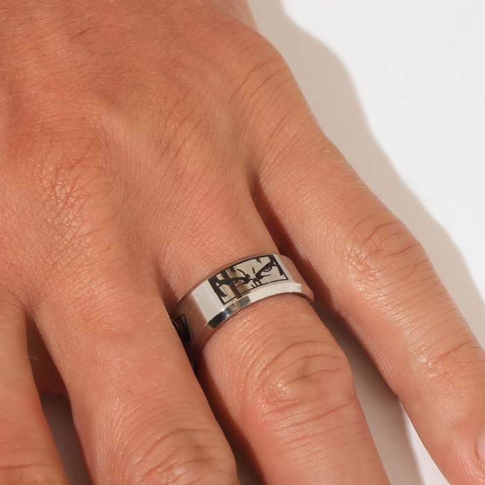 Кольцо «Япония» глаза, цвет чёрный в серебре, 17 размер Кольцо «Япония» глаза, цвет чёрный в серебре, 17 размер