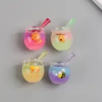 Подвеска для творчества акрил "Бочонок с мёдом" светится в темноте МИКС 3,2х2,2х2,2 см