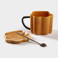 Кружка керамическая &laquo;Лапа тигра&raquo;, 350 мл, цвет оранжевый