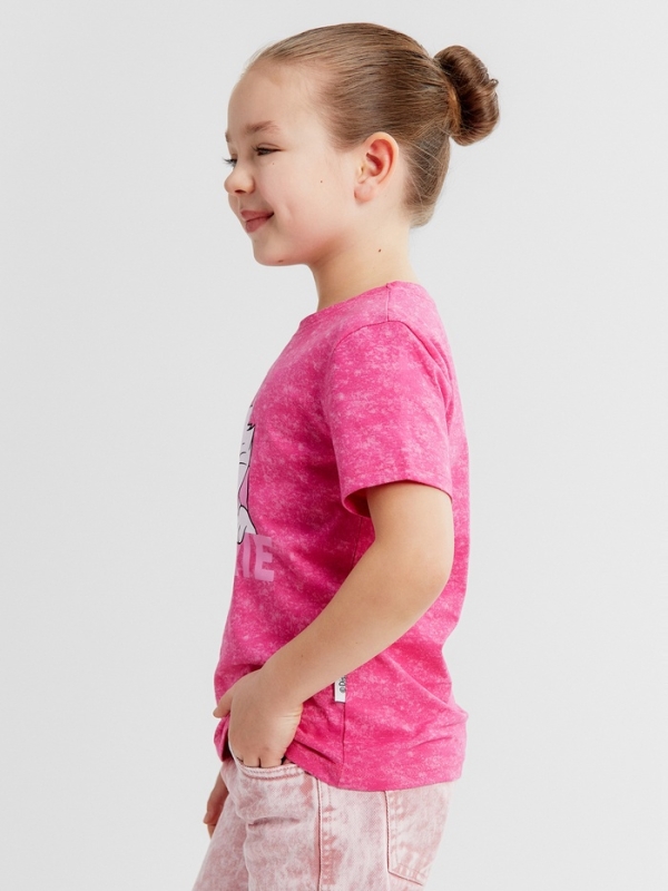 Футболка Marie, Коты аристократы, рост 110-116, розовый