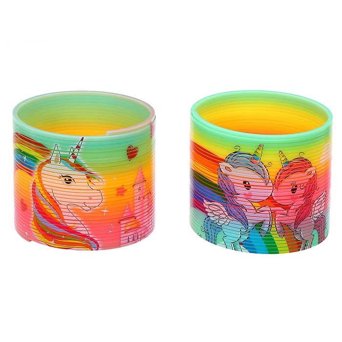 Пружинка радуга &laquo;Единорог&raquo;, выды МИКС