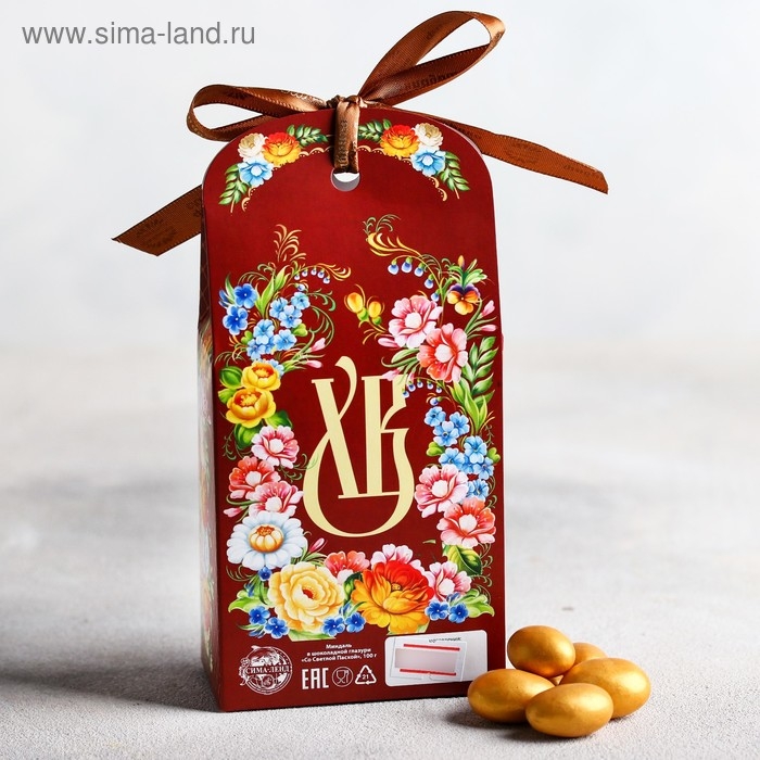 Миндаль в шоколадной глазури &laquo;Со светлой Пасхой&raquo;, 100 г.