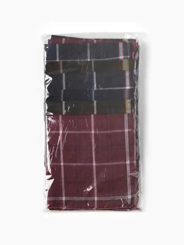 Платки носовые мужские Экономь и Я "Клетка" 38*38 см, (набор 10 шт), рис. МИКС,100% пэ