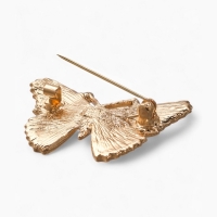 Брошь &laquo;Бабочка&raquo; мозаика малая, цветная в золоте