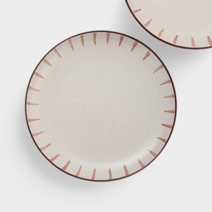 Набор тарелок 2 шт Доляна "Скандинавия"  27 см, цвет бежевый
