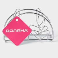 Салфетница Доляна &laquo;Розы&raquo;, хром