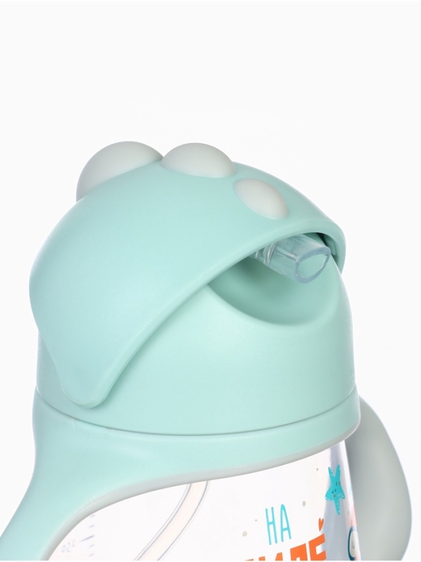 Поильник - непроливайка детский с силиконовой трубочкой &laquo;Чайка&raquo;, 260 мл., с ручками, голубой