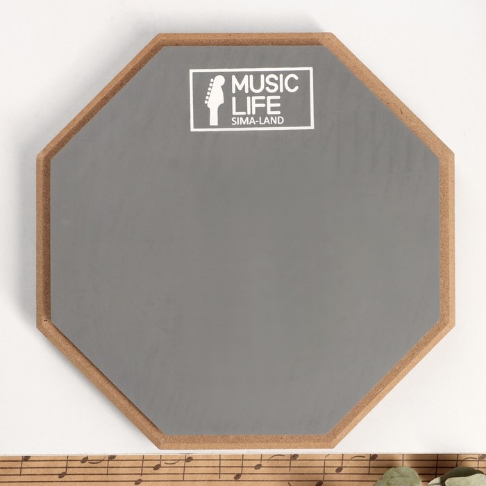 Пэд тренировочный Music Life, 8 дюймов, серый Пэд тренировочный Music Life, 8 дюймов, серый