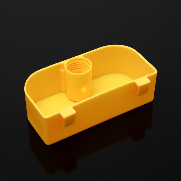 Поилка под бутылку для птиц внутренняя 14,3 х 6,8 х 4,5 см, жёлтая