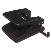 Дырокол металлический 40 листов, Berlingo, с линейкой, чёрный Дырокол металлический 40 листов, Berlingo, с линейкой, чёрный